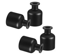 Beaupretty round Glass Diffuser Bottles with Reed Sticks Large Capacity 4pcs 150ml Matte Black Aromatherapy Diffuser Containers for Bedroom and Living Room Decoration