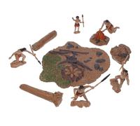 Beaupretty ’S Mini Primitive Men Figurines Playset, Miniature Primitive Human Models Set, Educational Wild Life Scene Figures for Preschool Play