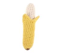 Beaupretty Safe Crochet Banana Hand Bell Soft Cotton Teething for Newborns Portable Sensory for Hand Eye Coordination and Motor Skill Development