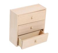 Beaupretty Scale Dollhouse Furniture with Three Mini Storage Display Shelf for Dolls House Decoration Natural Miniature Ornament
