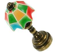 Beaupretty Scale Micro Landscape Furniture Vintage Bronze Mini House Adornment Decorative Desk Light for Mini Scene Decoration and Collectors