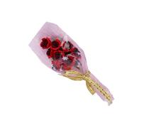 Beaupretty Scale Mini Doll House Bouquet Red Simulation Mini Flowers for Dollhouse Furniture Decoration DIY Miniature Landscape Accessory