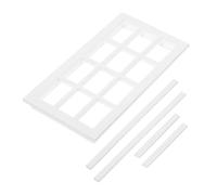Beaupretty Scale White Window Model Safe Mini House Ornament for Pretend Play Portable Decorative Mini Window for Doll Houses and Tiny Room Accessories