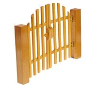 Beaupretty Scale Wooden Mini Gate for Dollhouse Creative Miniature House Door Decoration Sturdy Craftsmanship Easy to Assemble and Clean for Fairy Garden and Doll House Kits