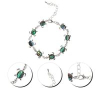 Beaupretty Sea Turtle Charm Bracelet for Women Beach Style Adjustable Hand Chain Jewelry Statement Sea Turtle Bracelet