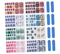Beaupretty Self Adhesive Toenail Decals Nail Art Decoration Manicure Stickers Mixed Styles Safe for Elegant DIY Pedicure Gifts