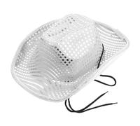Beaupretty Sequin Wide Brim Cowboy Hat for Adults Light Up Cowgirl Hat with Glittering Design for Parties Festivals and Cosplay Unisex Fashion Accessory for Special Occasions