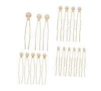 Beaupretty Set of 18 Pearl Hair Pins for Buns Elegant Wedding Party Hair Sticks Long Clips