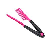 Beaupretty Shape Folding Hair Straightener Comb Red Portable Hairdressing Styling Tool with Painless Bristles for Detangling Shine Enhancement and Hair Loss Prevention Easy to Clean and