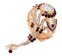 Beaupretty Shiny Quartz Watch for Women Creative Alloy Bracelet Watch with Unique Fashion Design Accessory for Ladies for Casual Occasions