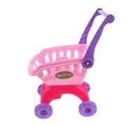 Beaupretty Shopping Trolley Mini Supermarket Cart with Fruit Small Simulation Grocery Basket Playset for Easy Setup Role Play Independence and Social Skills