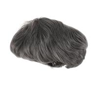 Beaupretty Short Curly Synthetic Wig Bangs Layered Cut Grey Hair for African American Women Stylish Pixie Wigs for Ladies