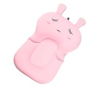 Beaupretty Shower Floating Bath Pad Bathtub Mat Bath Cushion with Supportive Sling for Newborn Comfort and Safe Headrest Bathing Gift Princess Pink