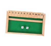 Beaupretty Shut The Box Wooden Dice Game for Adults and Family Board Game with Strategic Flipping for Quality and Critical Thinking Development
