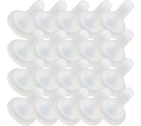 Beaupretty Silicone Bottle Pacifiers Feeding Pacifiers 20pcs Easy to Clean and Install, White for Puppies and Small Pets for Nursing and Feeding Bottles