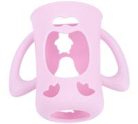 Beaupretty Silicone Bottle Sleeve Cover Drop Glass Protector Wear Resistant Non Fading Easy to Use Pink Silicone Cover for Boy Girl Shower