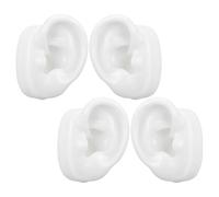 Beaupretty Silicone Ear Models White Simulation Ears for Piercing Practice 2 Pair with Fine Workmanship for Training and Practice Piercing Operations
