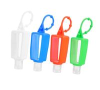 Beaupretty Silicone Sleeve Travel Liquid Bottles 4pcs 30ml Leak-proof Plastic Containers for Portable Hand Washing and Lotion Dispensers Random Color