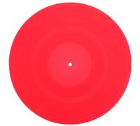 Beaupretty Silicone Vinyl Record Mat Protective Pad for Turntable and Record Player, Anti-Static Replacement Accessory for Home Use, Sturdy Red Silicone Player Mat