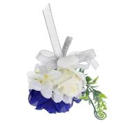 Beaupretty Silk Corsage Wristlet Artificial Flowers and Adjustable Size, Comfortable for Long Time Wearing, for Bridal Shower and Banquet, Bridesmaid Floral Wrist Corsage Bracelet in Royal