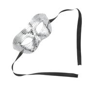 Beaupretty Silver Disco Ball Glitter Half Face Mask for Masquerade Party Reflective Mirror Costume Accessory for Year Carnival Dance Events with Featherlight Comfort and Brilliant Shine
