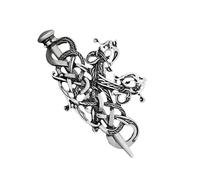 Beaupretty Silver Vintage Irish Knot Hair Slide Clip Alloy Hairpin Stick for Women Elegant Retro Hair Accessories Traditional Style