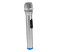 Beaupretty Simulated Microphone Prop for Stage Boys and Girls’ Role Play Toy Creative Pretend Karaoke Mic Party Favor with Glossy Silver Finish and Blue Base for Performance