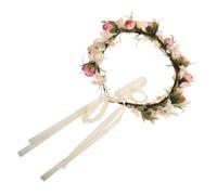 Beaupretty Simulated Rose Headband Flower Girl Crown Floral Wreath for Wedding Bride Head Flower Headband Simulation for Women for Wedding Ceremony and Photo Session