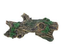 Beaupretty Simulated Wood Reptile Cave Hideout Turtle Hide Tank Decor for Pets Basking Platform in Vivarium