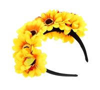 Beaupretty Simulation Floral Headband for Double-sided Sunflower Hair Accessory Sturdy Cloth Material Comfortable Headdress for Wedding Party Role-playing Birthday Photo Props
