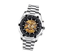 Beaupretty Skeleton Mechanical Watch for Men Featuring Luminous Display Stylish Design for Business Occasions This Watch Combines Precision Modern Look Making Versatile Accessory for Everyday