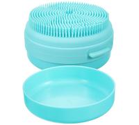Beaupretty Skin-Friendly Silicone Bath Brush with Soap Box and Hanging Rope for Gentle Exfoliating and Massaging Suitable for Adults and Babies in Shower
