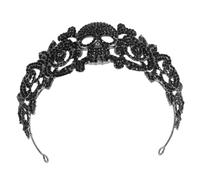 Beaupretty Skull Crown Hair Accessory for Women Elegant Rhinestone Headband for Halloween Gothic Style Hair Crown Lightweight Construction for Parties and Cosplay