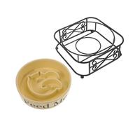 Beaupretty Slow Eating Bowl Ceramic Dog Food Bowl Slow Feeder Ceramic Dog Pet