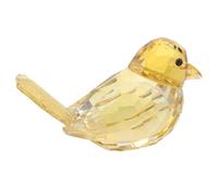 Beaupretty Small Crystal Ornament Bird Figure Decor Tabletop Decoration Yellow High Transparency Crystal Paperweight with Rainbow Reflections Unique Cartoon Bird Design for Office and Shelves