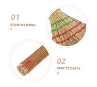 Beaupretty Small Handheld Desk Cleaning Broom Portable Desktop Sweeping Brush for Office Kitchen Counters Compact Durable Handmade Whisk Broom for Indoor Use