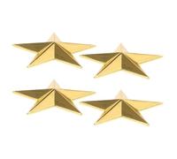 Beaupretty Small Metal Star Ornaments for Farmhouse Star Decor Projects 4pcs with Mini Magnets, Zinc Alloy Material, Vintage Rustic Style for Crafts and Christmas Celebration Decorations