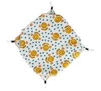 Beaupretty Small Pet Hammock Bed for Hamsters Guinea Pigs and Squirrels, Double-layer Breathable Beige Sleeping Nest Heart Pattern, 34x34cm Warm Hanging Pet