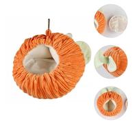 Beaupretty Small Pet Hanging Nest Warm Pumpkin Flannel Bed with Hook