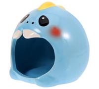 Beaupretty Small Pet House Hedgehog Sleeping Hideout Decorative Premium Ceramic Material Penguin Pattern Pet Cage Adornment for Hamster and Hedgehog Random Color