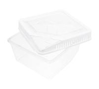 Beaupretty Small Plastic Reptile Feeding Box Compact Easy to Operate Reptile Anti-escape Case for Frogs and Corn Snakes