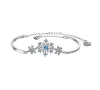 Beaupretty Snowflake Bracelet Chic Bangle Rhinestone Chain for Women Students Wrist Chain Snowflake Decor
