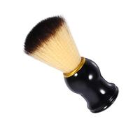 Beaupretty Soft Dual-color Nylon Bristle Shaving Brush with Wooden Handle for Men Beard and Mustache Care Lightweight Comfortable Grooming Tool Easy to Clean Male Personal Care Random Color