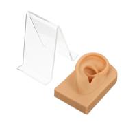 Beaupretty Soft Silicone Ear Model 1 Piece Decorative Fake Ear for Earring Display Multi-Function Desktop Holder for Piercing Practice Wear-Resistant and Flexible for Jewelry Organization
