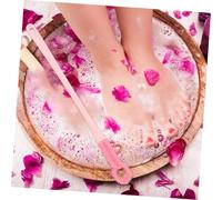 Beaupretty Soft Silicone Toe Cleaning Brush for Shower with Long Handle Gentle Foot Exfoliator Tool for Dead Skin and Callus Removal Pink Foot Scrubber for Gentle Nail and Finger Cleaning