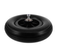 Beaupretty Solid Wheelchair Front Wheel Replacement for Seniors Walkers Puncture Resistant PVC PU Tire Transport Chair Wheel for Manual Wheelchairs