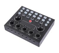 Beaupretty Sound Card External USB Music Mixer for Live Streaming Colorful Lights Compatible Laptop for Dj Performance Home Studio Recording Equipment