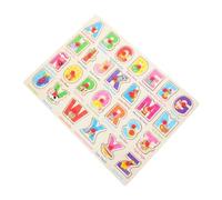 Beaupretty Spanish Language Learning Puzzle for Educational Alphabet and Shape Matching Board Fine Motor Skills Development Montessori Game for Preschool