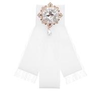 Beaupretty Sparkling Rhinestone Brooch: Baroque Pre-Tied Bowknot Brooch Pin With Faux Pearl & Rhinestones For Women’S Clothing Bags & Lolita Accessories