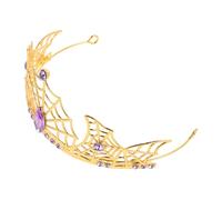 Beaupretty Spider Web Crown Rhinestone Tiara for Women and Alloy Halloween Headband for Witch Vampire Queen Gothic Party Accessory